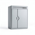 Armadio grigio in metallo per esterni con doppia porta 80 x 40 x 120cm