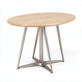 Tavolo rotondo in legno di betulla con base in metallo dimensioni 90 x 90 x 75cm